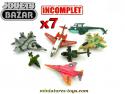 Un lot de 7 avions et hélicoptères miniatures jouets incomplets