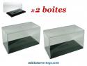 Un lot de deux boites vitrines pour exposer vos voitures miniatures
