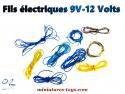 Un ensemble de 9 rouleaux de fil électrique pour alimentations diverses de trains