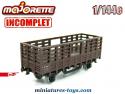 Le wagon a coke miniature de Majorette Rail Route au 1/143e incomplet