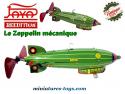 Le Zeppelin en métal reproduit à la façon d'un jouet ancien par Paya