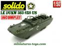 Le véhicule amphibie DUKW 353 6x6 miniature de Solido au 1/50e incomplet