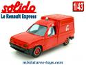 Le Renault Express pompiers en miniature Solido au 1/43e
