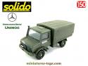 Le Mercedes Unimog U1300L bâché KFOR en miniature de Solido au 1/50e