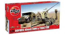 Le kit du canon de Bofors 40mm et de son tracteur Morris d'Airfix au 1/76e