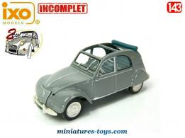 La 2CV Citroën grise 1957 miniature par Ixo Models Altaya au 1/43e incomplète