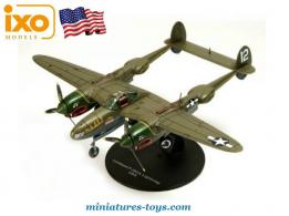 L'avion américain Lockheed P 38 J/L Lightning miniature par Ixo Models au 1/72e