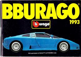 Le catalogue des voitures miniatures Burago de l'année 1993