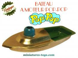 Le canot pop pop cheminée en miniature vintage réalisé en métal