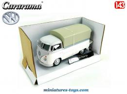 Le Combi T1 pick-up bâché Volkswagen en miniature par Cararama au 1/43e