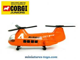 L'hélicoptère Airbus en miniature de Corgi au 1/120e