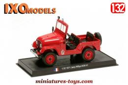 La Jeep Willys M38 A1 pompiers français en miniature de Del Prado au 1/32e