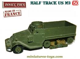 Un Half-track US M3 en miniature de Dinky Toys France au 1/50e incomplet