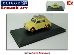 La 4cv Renault jaune de 1947 en miniature par Eligor au 1/43e