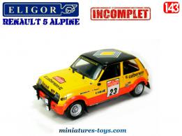 La Renault 5 Alpine rallye de San Remo 1977 en miniature par Eligor au 1/43e