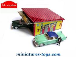 Un joli garage en tôle peinte au style rétro pour vos miniatures au 1/43e