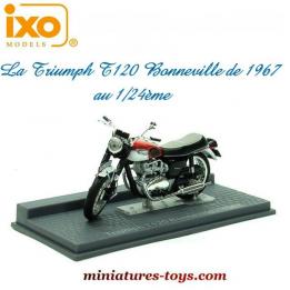 La moto Triumph T120 Bonneville 1967 en miniature d'Ixo Models au 1/24e