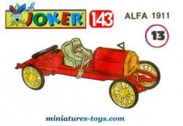 La voiture de course Alfa 60 cv de 1911 en miniature par Joker au 1/43e