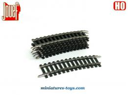 Un lot de sept rails courbes Jouef n°4872 pour trains miniatures au H0 HO