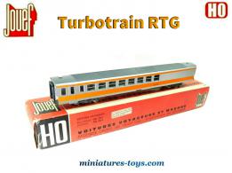 La voiture remorque restauration du Turbotrain RTG miniature de Jouef au H0