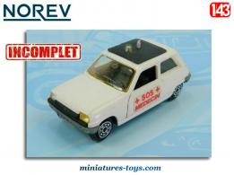 La Renault 5 TL SOS Médecin miniature de Norev Plastigam au 1/43e incomplète