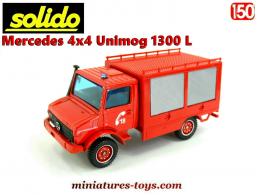 Le Mercedes Unimog secours routier pompiers miniature de Solido au 1/50e
