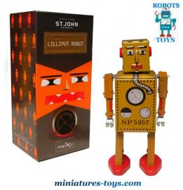 Le robot jouet Lilliput de style ancien vintage reproduit en métal
