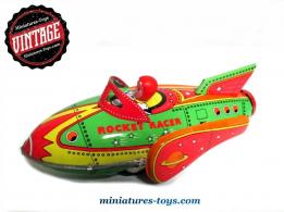 Le Rocket racer mécanique miniature en métal façon jouet ancien Tin Toys