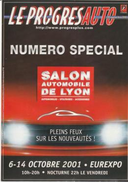Le numéro spécial salon de l'auto 2001 du Progrès de Lyon...