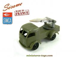 Le camion militaire Simca lance fusée en miniature de Sésame au 1/50e