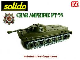 Le char amphibie russe PT76 vert en miniature de Solido au 1/50e 