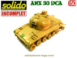 Un automoteur AMX 30 DCA miniature par Solido au 1/50e incomplet
