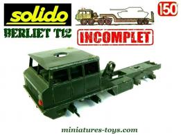 Le Berliet T12 en miniature militaire Solido au 1/50e incomplet