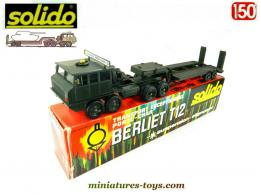 Le Berliet T12 et sa remorque porte char en miniature par Solido au 1/50e