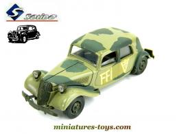 La voiture Traction avant Citroën 15 cv FFI en miniature de Solido au 1/43e