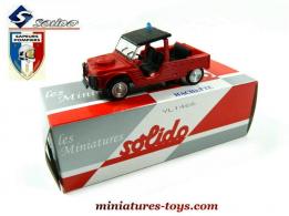 La Méhari Citroën pompiers miniature de Solido au 1/43e