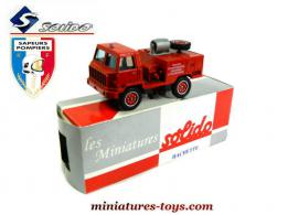 Le Berliet Camiva 4x4 citerne CCFM pompiers miniature de Solido au 1/50e