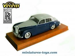 La Rolls Royce silver-cloud en miniature de Verem au 1/43e grise et bleue