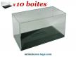 Un lot de dix boites vitrines hautes pour exposer vos voitures miniatures