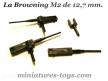 2 mitrailleuses Solido type Browning miniatures en résine noire au 1/50e