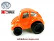 La Coccinelle Volkswagen ovale miniature orange jouet en tôle made in Japan