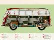 Le Combi Volkswagen de 1962 Love e Peace marron par Kinsmart au 1/32e