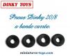 4 pneus Dinky Toys 20/8 noirs pour vos voitures de courses Dinky au 1/43e