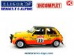 La Renault 5 Alpine rallye de San Remo 1977 en miniature par Eligor au 1/43e