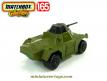 Le Scout car miniature de Matchbox Rolamatics vert armée a tourelle au 1/65e