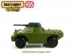 Le Scout car miniature de Matchbox Rolamatics vert armée a tourelle au 1/65e