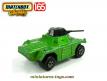 Le Scout car Matchbox Rolamatics vert métal a tourelle en miniature au 1/65e