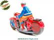 La moto miniature en métal réalisée a la façon d'un jouet ancien