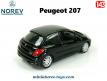 La Peugeot 207 noire miniature par Norev Jet Car au 1/43e