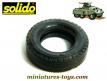 Lot de 6 pneus 21/13 noirs et striés pour vos militaires et camions Solido Verem